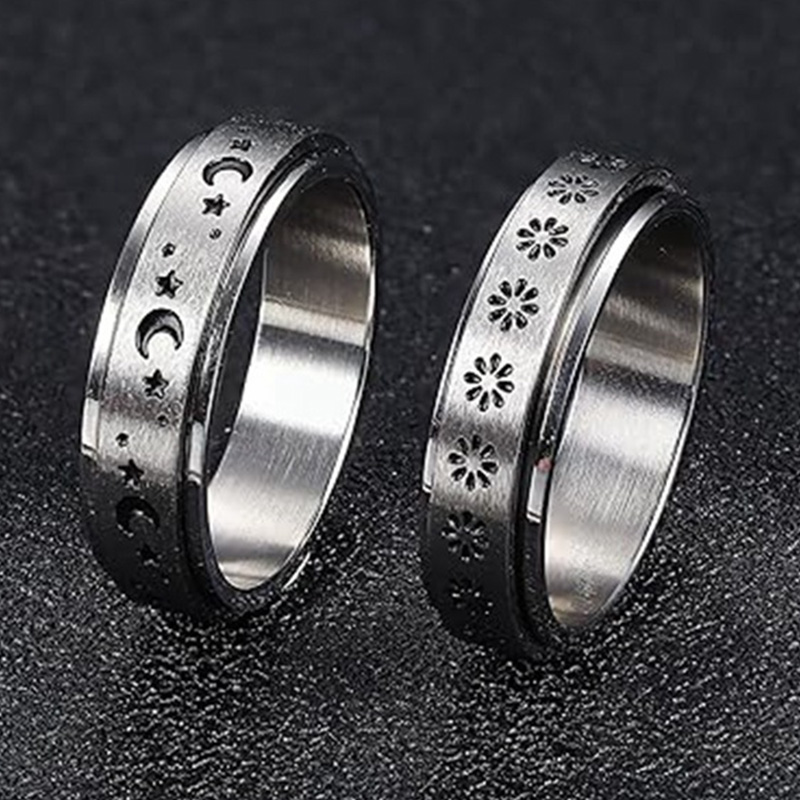 Men Accessories Name - Stainless Steel Anxiety Ring with Free