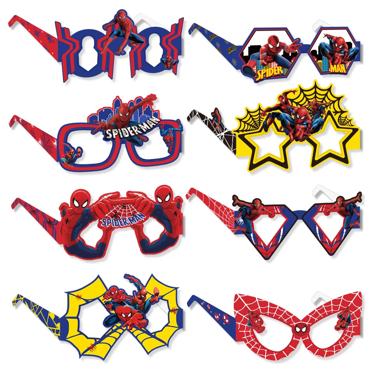 Men Accessories Photos - 8PCS Spider-Man Paper Eco-Friendly Glasses Cosplay