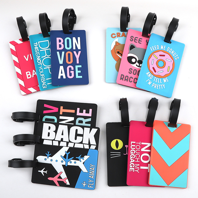 Men Accessories Name - 1pc Cartoon Animal PVC Luggage Tag