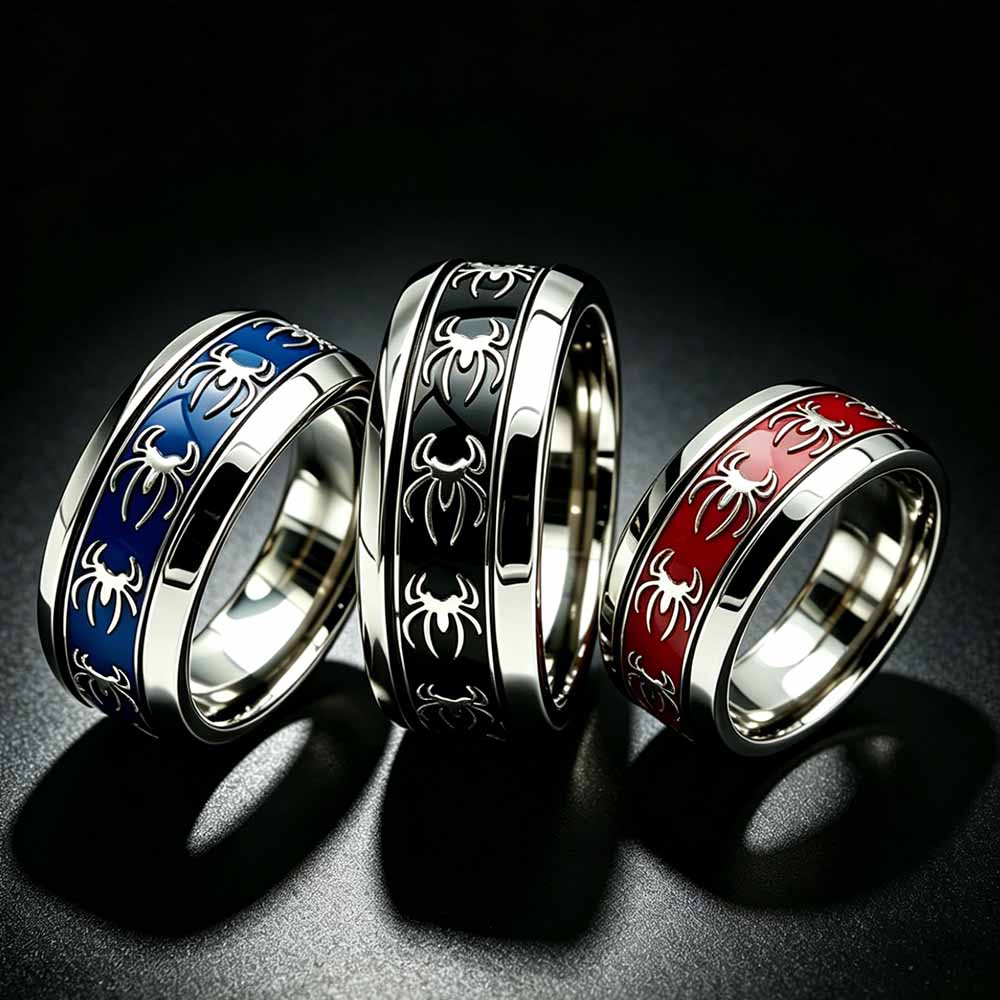 New Vintage Punk Spider Ring 3 - đánh giá và giá Men Accessories Wholesale