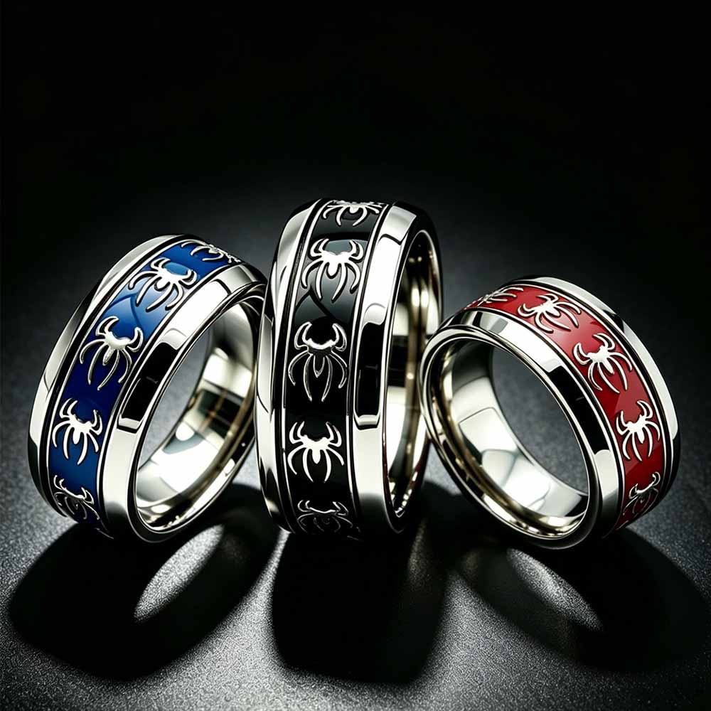 New Vintage Punk Spider Ring 3 - đánh giá và giá Men Accessories Wholesale