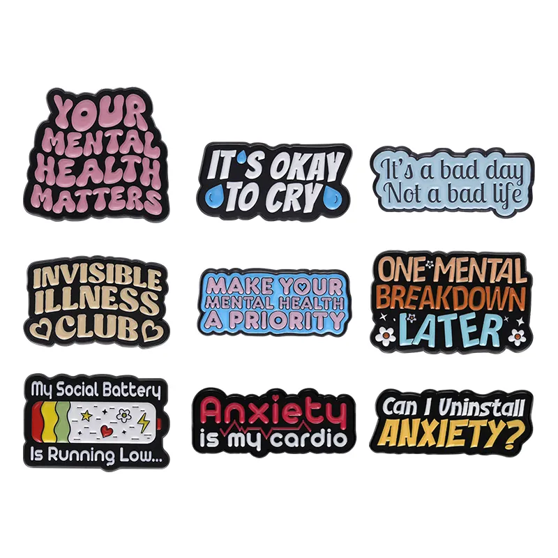 Quote Anxiety Brooch Enamel Pi - đánh giá và giá Men'S Accessories Quotes