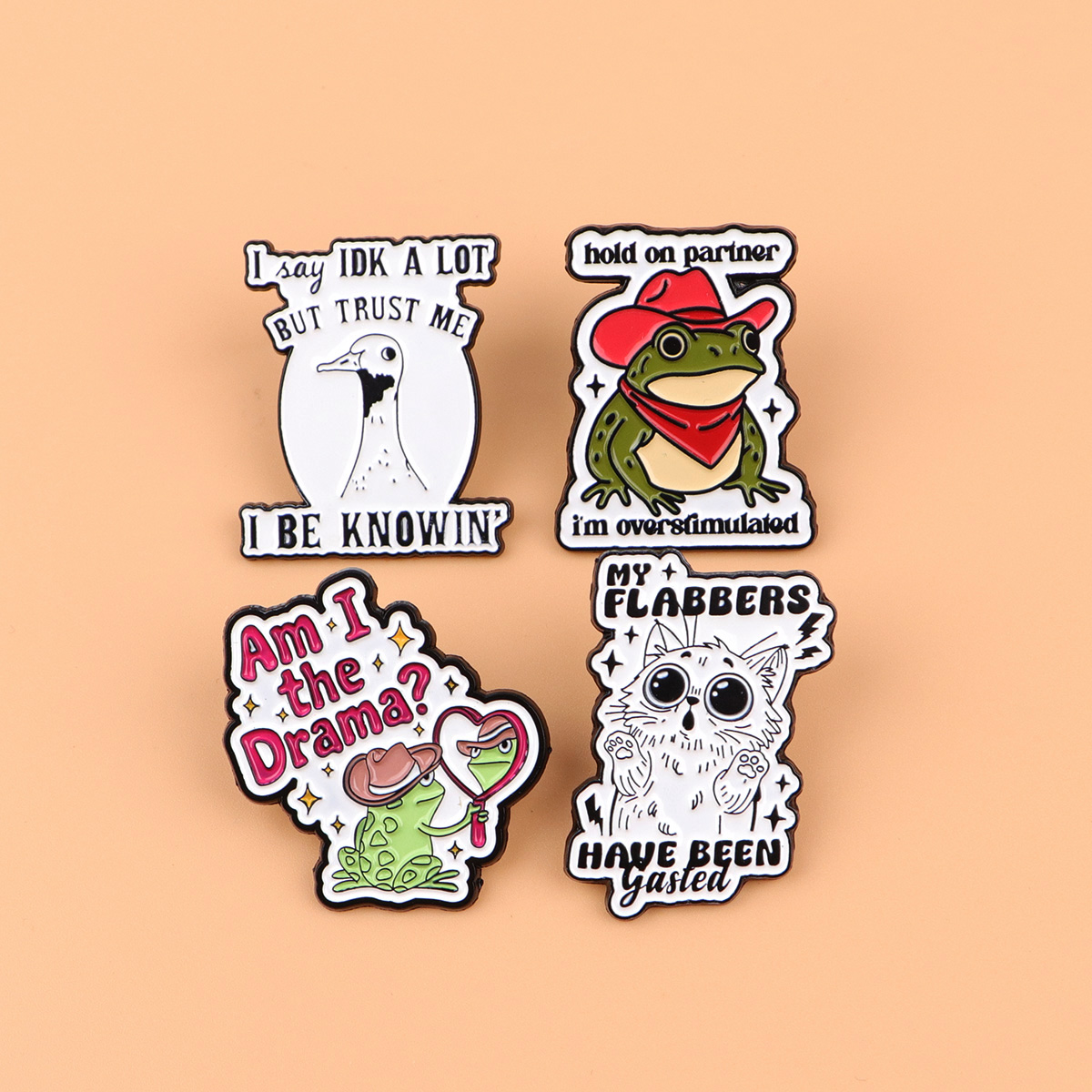 Cute Cartoon Quote Cat Lapel P - đánh giá và giá Men'S Accessories Quotes