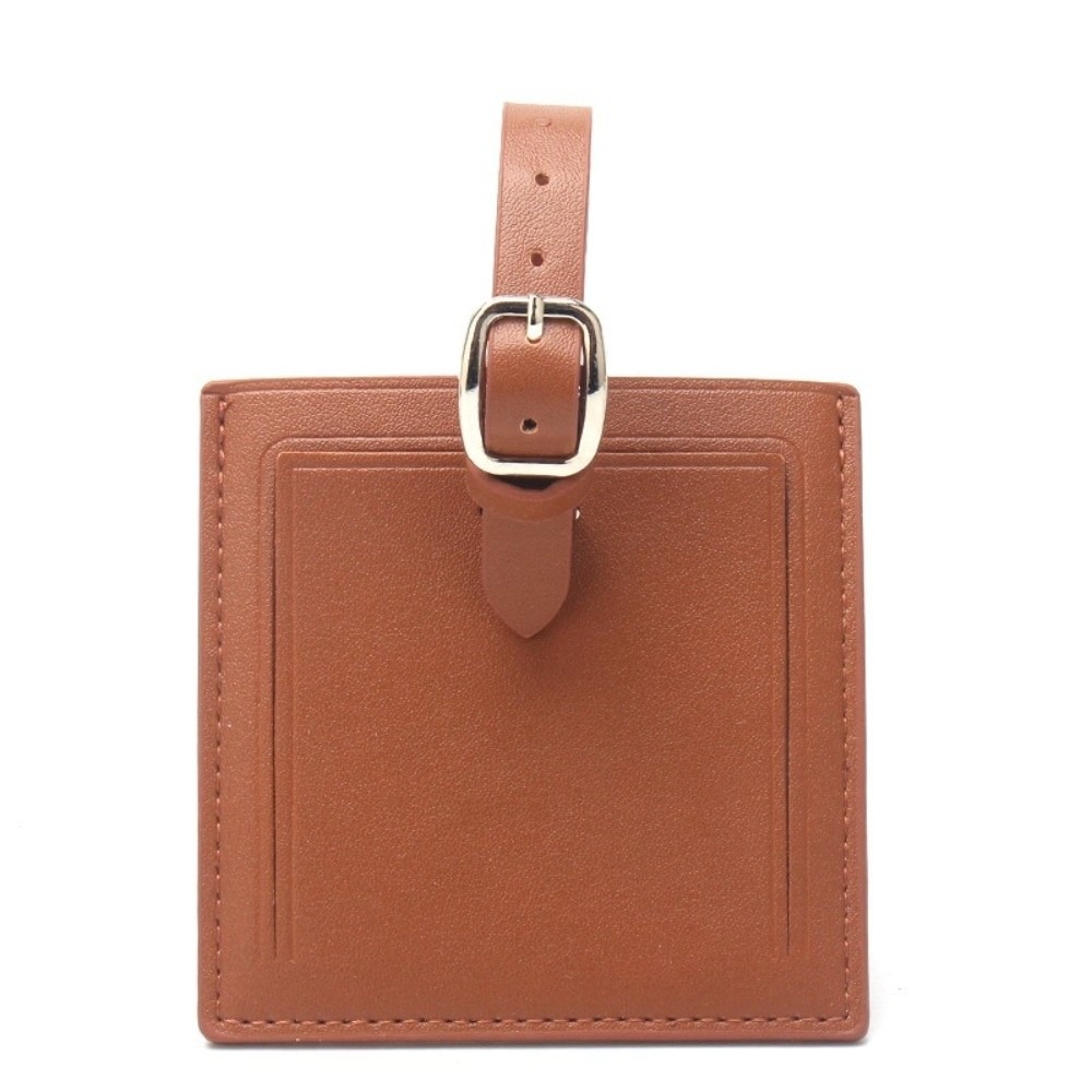 Square Leather Luggage Labels  - đánh giá và giá Men Accessories Name