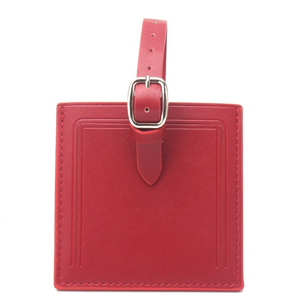 Square Leather Luggage Labels  - đánh giá và giá Men Accessories Name