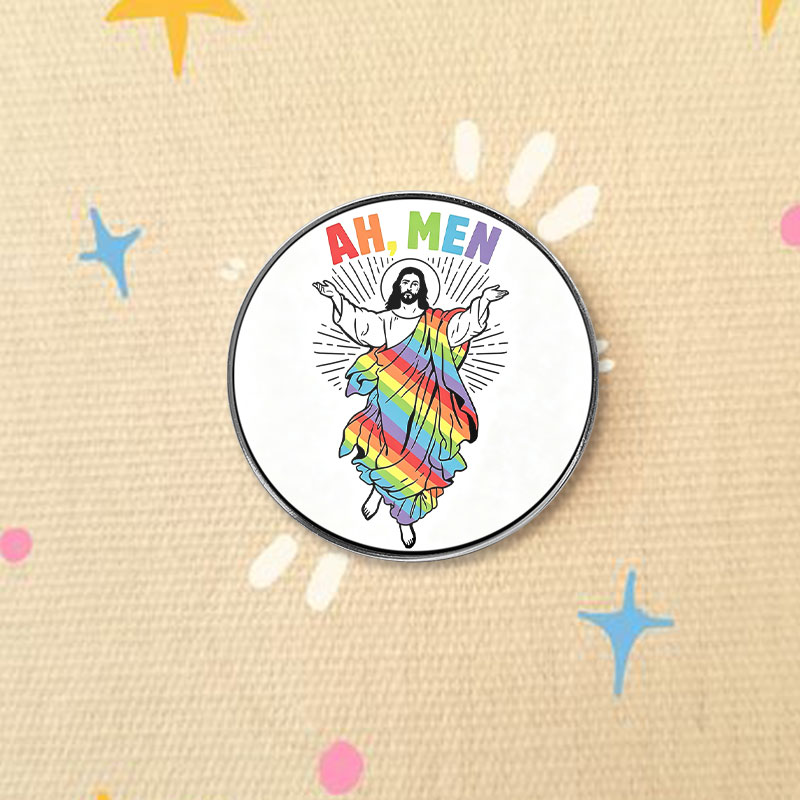 Ah, Men Enamel Badge Rainbow J - đánh giá và giá Men'S Accessories Quotes
