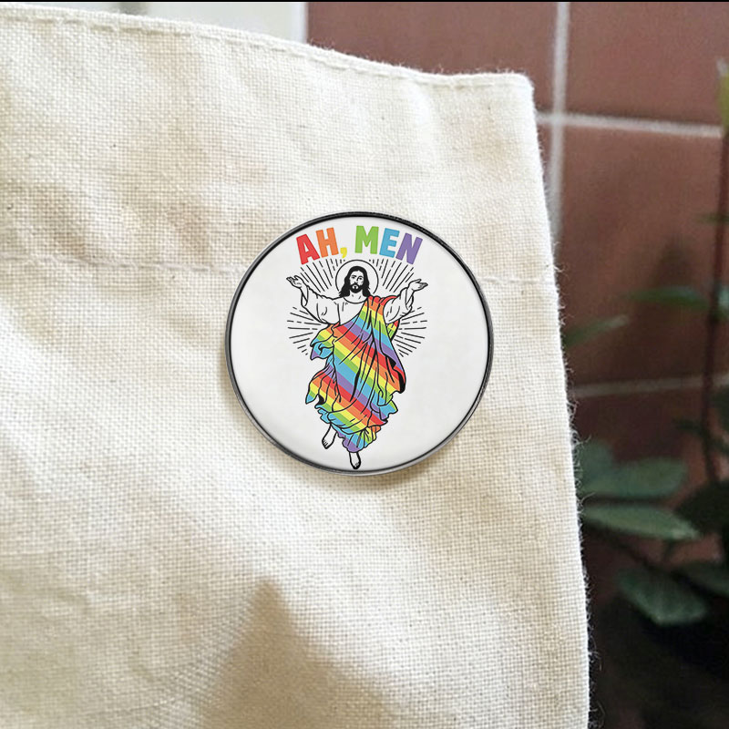Ah, Men Enamel Badge Rainbow J - đánh giá và giá Men'S Accessories Quotes