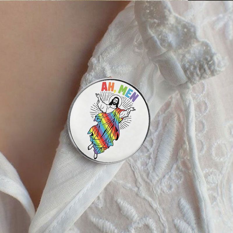 Ah, Men Enamel Badge Rainbow J - đánh giá và giá Men'S Accessories Quotes