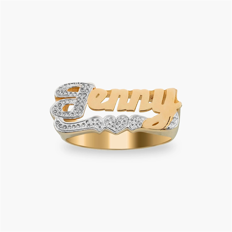 18K Vàng Nhẫn Với Trái Tim Cá  - đánh giá và giá Men Accessories Name